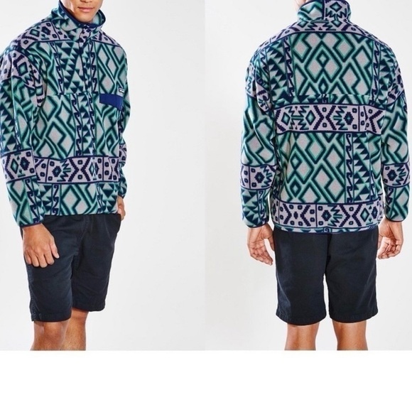 Patagonia Other - Vintage Patagonia Mens Synchilla Snap-T Fleece Pullover Aztec Tribal Pattern SzS